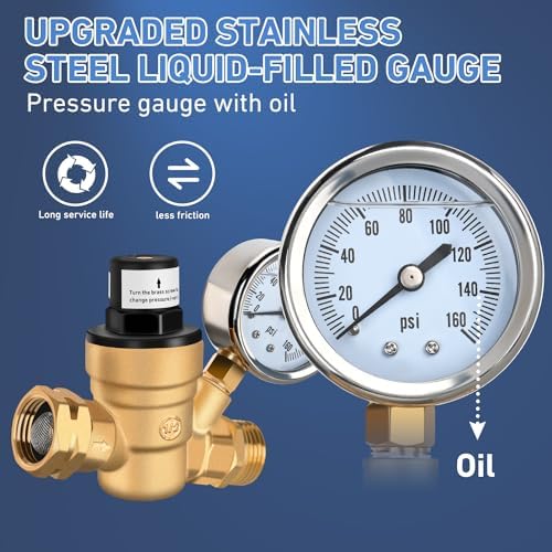 Nilight RV Water Pressure Regulator for RV Camper, Water Hose Pressure - Image 2