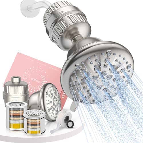Cobbe Luxury Filtered Shower Head, 7 Spary with 16+20 Stages Filtration by Cobbe