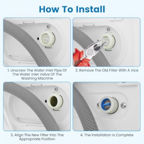 10 Pcak Universal Washing Machine Water Filter 0.79x0.23in(20x6mm) - Image 5