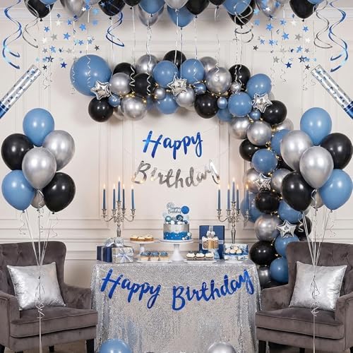 APLANET 150pcs Dusty Blue Balloons Different Sizes 18 12 10 5 Inch Slate Blue Boho Neutral Balloon for Baby Shower Gender Reveal Graduation Birthday Party, Arch Kit Decoration - Image 7