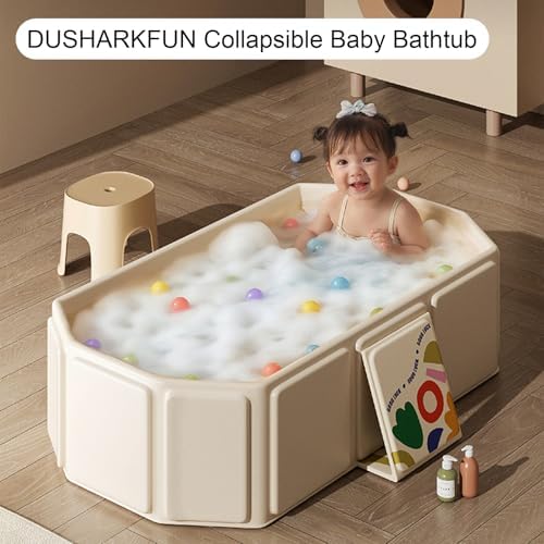 Collapsible Baby Bathtub, Portable & Foldable Bathtub for Newborns to Toddlers, Easy to Store, Lightweight for Home & Travel, SpaceSaver Baby Tubs for Kids - Image 3