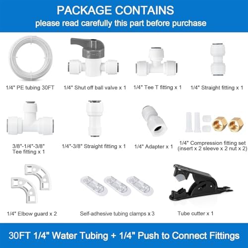 Refrigerator Water Line Kit - 30FT Tubing & Quick Fittings for Ice Maker - Image 6