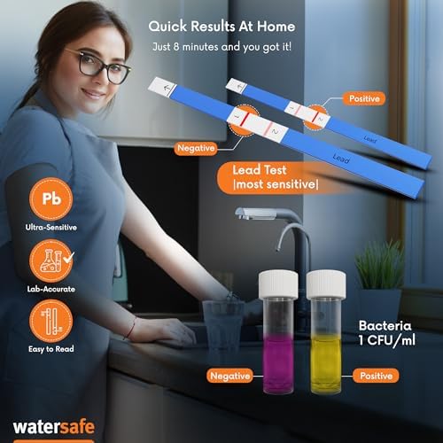 Watersafe The Original Water Testing Kit for Drinking Water, Well and Tap Water, Sensitive Lead in Water Test, Bacteria, Hardness, pH, Nitrates, Easy Instructions, Lab-Accurate Results, 1 Kit - Image 5