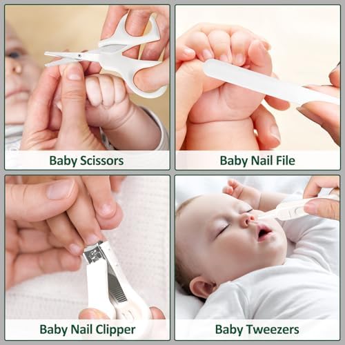 Baby Healthcare and Grooming Kit for Newborn Kids, 31PCS Upgraded Safety Baby Care Kit, Newborn Nursery Health Care Set, Baby Care Products （Grey White) - Image 3