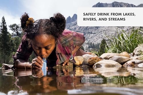 LifeStraw Peak Series - Personal Water Filter Straw for Backup Filtration, Emergency, Survival, and Ultralight Hydration, Mountain Blue, 2 Pack - Image 4