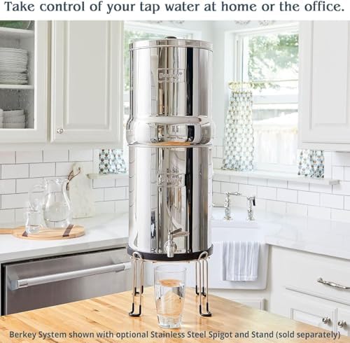 Imperial Berkey Gravity-Fed Stainless Steel Countertop Water Filter System 4.5 Gallon with 2 Authentic Black Berkey Elements BB9-2 Filters - Image 4