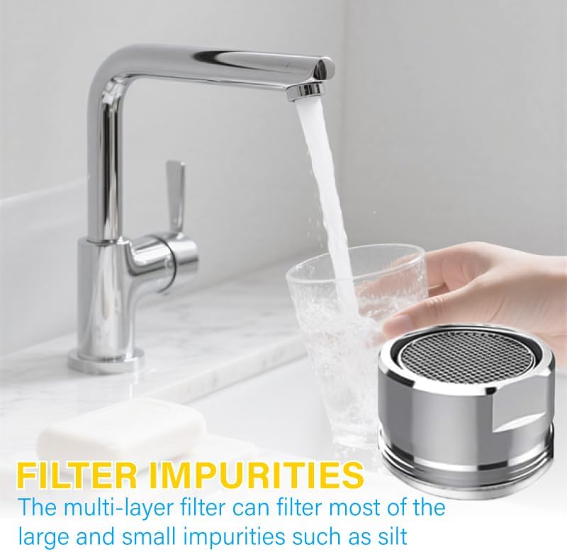 6 Pack Faucet Aerator,Bathroom Sink Aerator Standard Replacement Parts - Image 5