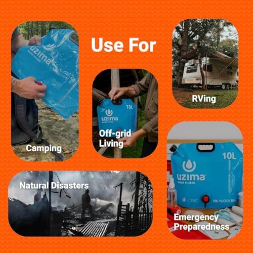 Uzima D-Prep Plus 10L Gravity Water Bag & Bladder with UZ-1 Filter - Image 3
