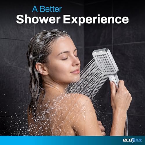 Ecojet Water Saving Shower Head, High Pressure Handheld, Lightweight - Image 6