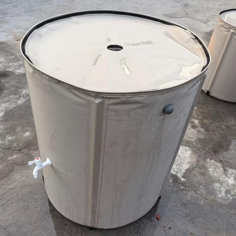 Portable Foldable Outdoor rainwater Barrel for Spring & Summer use. Ideal for Garden Irrigation, Courtyard Cleaning and Emergency Water Storage, Various (Beige, 752L/198.65GAL) - Image 6