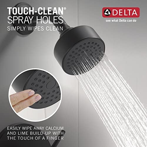 Delta Faucet Modern 3.5-inch Single-Spray Shower Head, Black Round Shower Head, High Pressure Shower Head, 1.75 GPM Flow Rate, Matte Black RP101842BL - Image 4