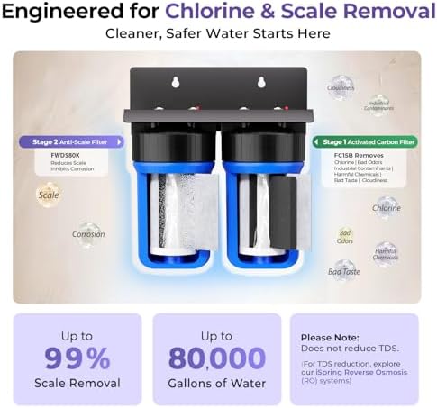 iSpring WGB21B-DS 2-Stage Anti-Scale Whole House Water Filter System - Image 2