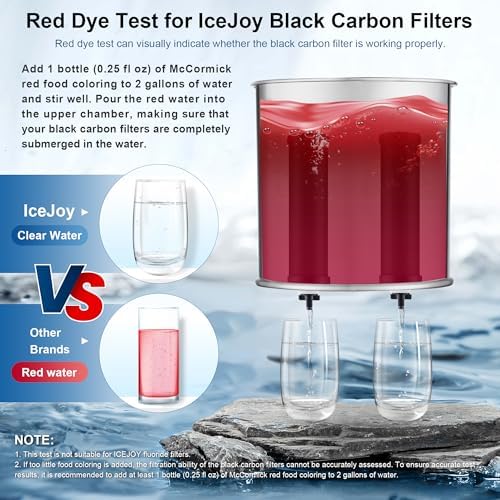 8-Stage Gravity Water Filtration System 3.0 Gallon-304 Stainless Steel Countertop System with 4 Filters and StandReduce 99.9% Chlorine, NSF/ANS 42 Certifcation - Image 5