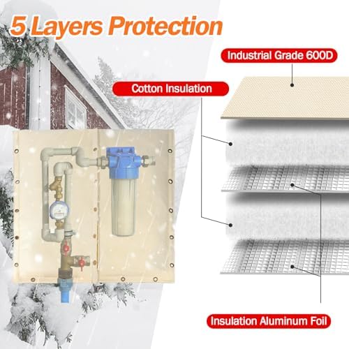 TOHONFOO 4-Way Open Backflow Preventer Pipe Cover Outside, 36"Wx24"H, Beige - Image 4