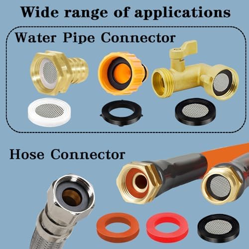 ZDBB 129 PCS Garden Hose Washers Shower Head Gaskets with Screen Filter - Image 5