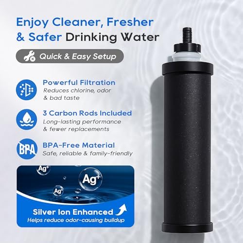LCF Gravity Water Filter, Replacement for Berkey® BB9-2®, Purewell®, 3pack - Image 3