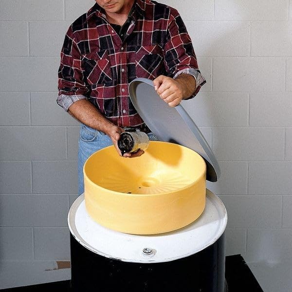 Eagle Drum Funnel with Flame Arrester Screen for 30, 55 Gallon Drum, Yellow - Image 2