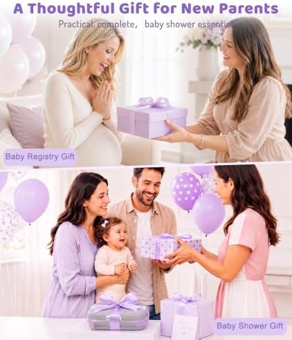 YASEW Baby Grooming Kit, Storage Bag, Newborn Essentials, Gift Ready Purple - Image 6