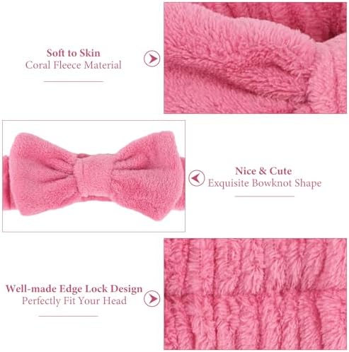 Ondder Spa Headbands Set for Women - 8 Pcs Terry Cloth Fuzzy Headbands for Skincare, Makeup Application, Face Washing and Hair Care - Image 2