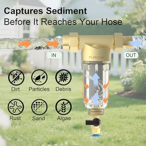 PGF1 Spin Down Garden Hose Sediment Filter, 3/4" GHT Connector - Image 2