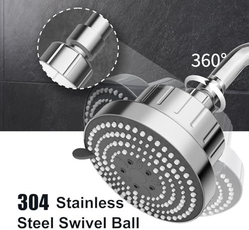 OFFO Filtered Shower Head, 20 Stage Shower Filter Head for Hard Water, 6 Modes High Pressure Shower Head with Filter for Remove Chlorine and Harmful, Chrome - Image 6