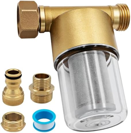 40 Micron Reusable Brass Water Filter for Washing Machine/RV by Unknown