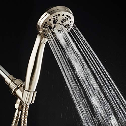 AquaDance High Pressure 6-Setting Hand Held Shower Head with Extra-Long 6 Foot Hose & Bracket – Anti-Clog Nozzles - USA Standard Certified - Top U.S. Brand - ALL BRUSHED NICKEL - Image 4