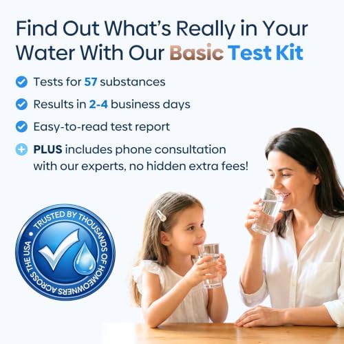 ETR Labs Basic Water Quality Test Kit - Tests 57 Substances in Well & Tap Drinking Water (Metals, Nitrates, Lead, Hard Water, pH Levels) - Home Sample Kit with Prepaid Mailer & Expert Lab Support - Image 2