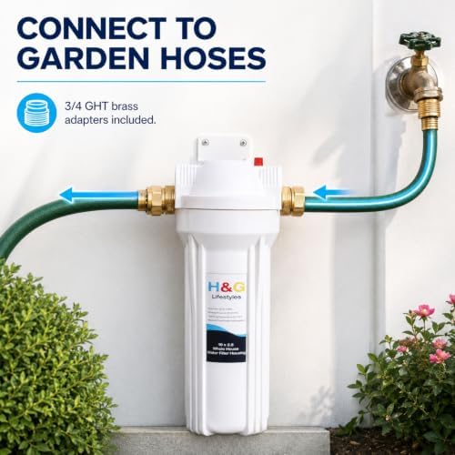 H&G Lifestyles Garden Hose Water Filter Housing 10" x 2.5" - Image 6