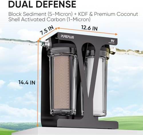 PUREPLUS RV Dual Stage Water Filter System, Heavy Metals Reduction - Image 2