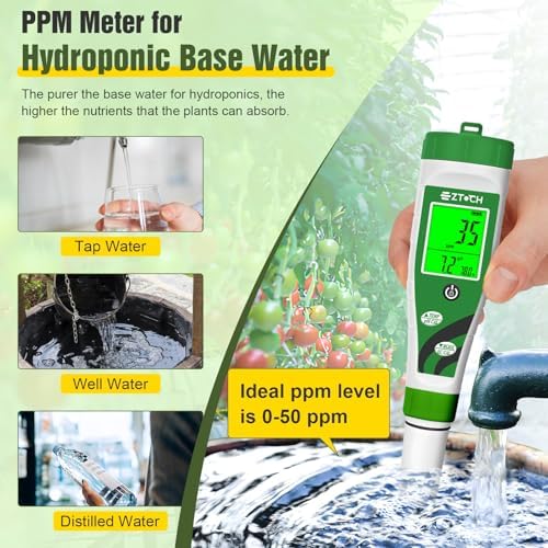 Hydroponic pH EC Meter, Water pH TDS PPM Meter - Image 4