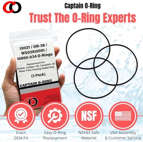 Captain O-Ring - Replacement 151121 / OR-38 / WS03X10001 / 10800-034 O-Rings for Pentek, Culligan, GE, Campbell, etc Water Filter Housing Gasket Seal (3 Pack) - Image 6