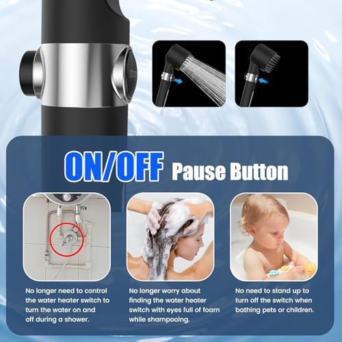 Filtered Shower Head with Handheld,3 Filters,High Pressure Shower Heads - Image 6