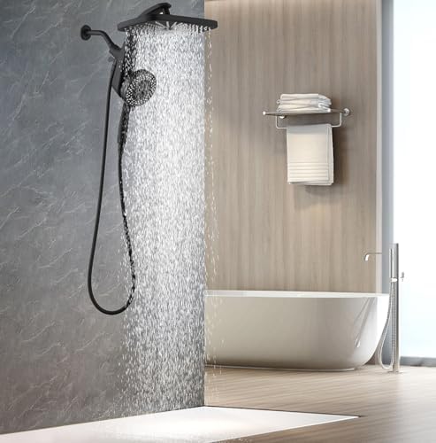 Rain Shower Head with Handheld Showerhead, Black 1.8GPM 460311 - Image 2