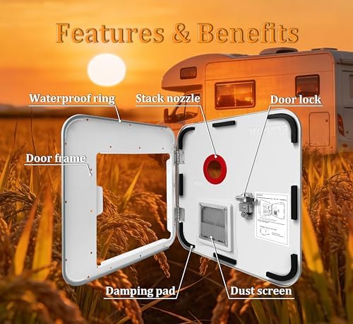 RUNSAIL® RV Tankless Water Heater Door,18 x 18 Inches White Door Kit, Only Suitable for RUNSAIL RV Doorless Water Heater - Image 2