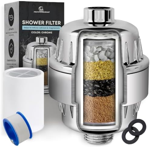 AquaHomeGroup Shower Head Filter, 5-Stage, Resin, Carbon, KDF - Image 5