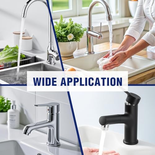 12 PCS Faucet Adapter Kit Brass Aerator Adapter Set Kitchen Sink Aerator Adapters Male to Female Water Hose Connector for Garden Hose Water Filter Sink Faucet Diverter - Image 6