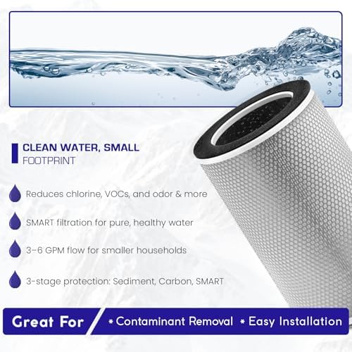 Compact Whole House Water Filter | Metal Removal (2-4 GPM | 1-2 People) - 1-1/2" - Image 5