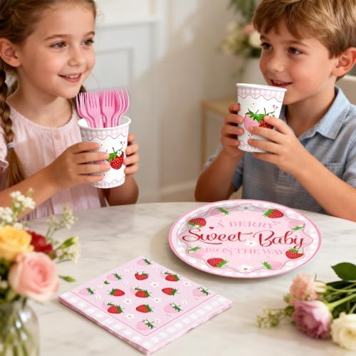 Berry Sweet Baby Shower Decorations, All-in-1 Set for 25 Guests - Image 5