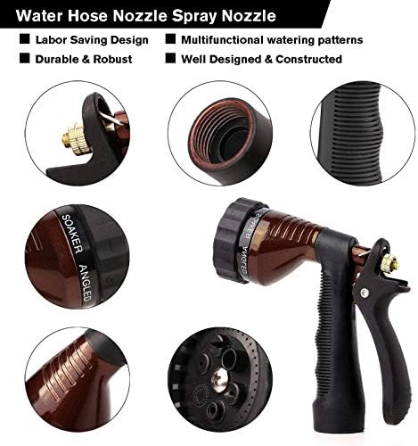 GREEN MOUNT Water Hose Nozzle Spray Nozzle, Metal Garden Hose Nozzle with Adjustable Spray Patterns, Perfect for Watering Plants, Washing Cars - Image 7