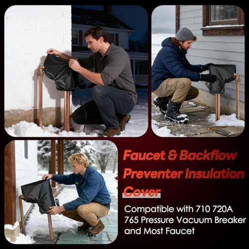 Upgraded Heated Backflow Cover for Winter, Backflow Preventer Insulated Pouch(-40 ℉), Waterproof Sprinkler Pipe Covers for Outside, Insulation Pressure Vacuum Breaker Cover for 720A 710 765 Series - Image 5
