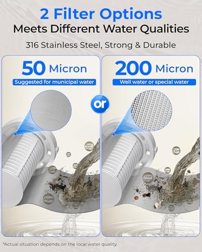 Waterdrop PF01 Spin Down Sediment Filter, 50/200 Micron - Image 3