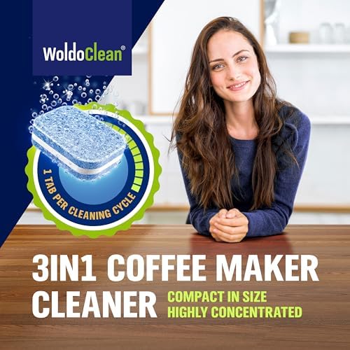 WoldoClean 3-in-1 descaling tablets for fully automatic coffee machines, 12 pieces – airtight sealed in blister packaging, descaler tablets compatible with DeLonghi, Siemens, Jura coffee machines. - Image 6