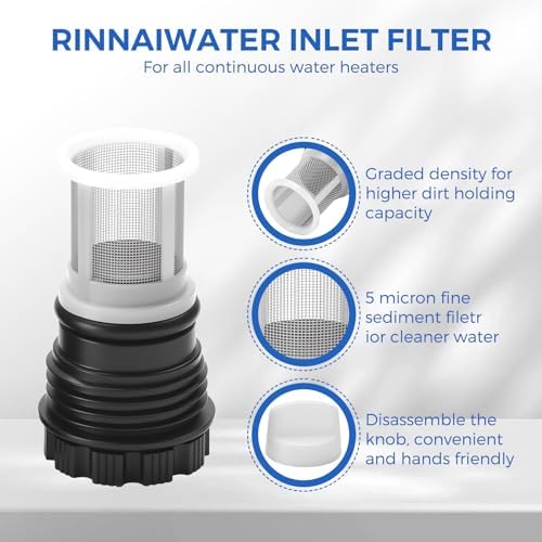 H98-510-S tankless Water Heater Filter Kit for Rinnai tankless Water Heater (10 Tankless Water Heater Inlet Screen Assemblies+10 Filter Removal Tool） - Image 4