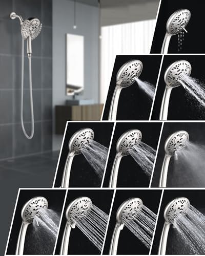INAVAMZ 2 in 1 Shower Head with Handheld Combo High Pressure Nickel 2.5 GPM - Image 4