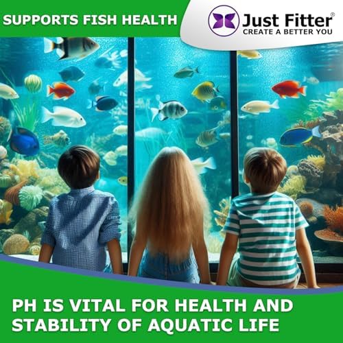 Just Fitter Alkaline Water pH Test Strips. Testing Kit for Home Drinking Water and Liquids. Universal Tester for Aquarium, Fish Tank, Pool, Hot Tub, Spa, Kombucha, Fermentation and Brewing Process. - Image 2