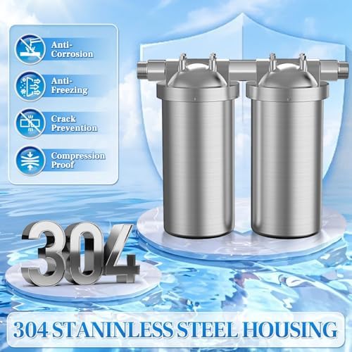 Whole House Water Filter, 2-Stage Stainless Steel Filter Housing - Image 5