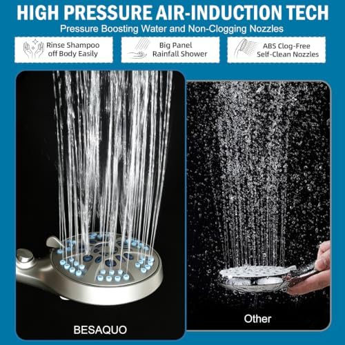 BESAQUO 9 Settings High Pressure Filtered Shower head with Handheld - Image 4