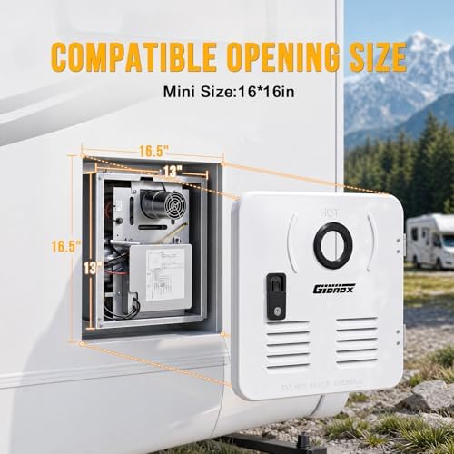18 x 18 Inch RV Tankless Water Heater Door Kit, White Water Heater Access Door for RV Water Heaters, Galvanized Steel, Door Only - Image 3