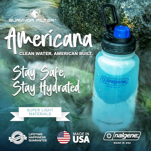 Survivor Filter Americana Ultra Light Water Bottle with Filter, 32 oz - Image 2